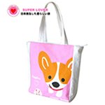 【NEW】日本Super Lover逛街厚帆布-Lovely Doggy肩包(俏麗粉紅-1164)