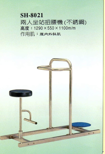 SH-8021兩人坐站扭腰機
