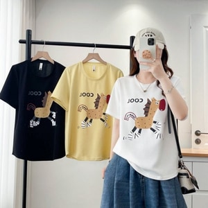 可愛小馬印花短袖T桖上衣 獨具衣格 C0429