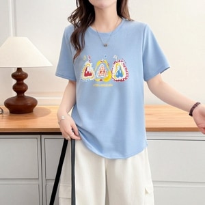 可愛西洋梨印花短袖T桖上衣 獨具衣格 C0441