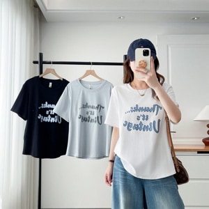 美式復古風格英文字印花短袖T桖上衣 獨具衣格 C0470