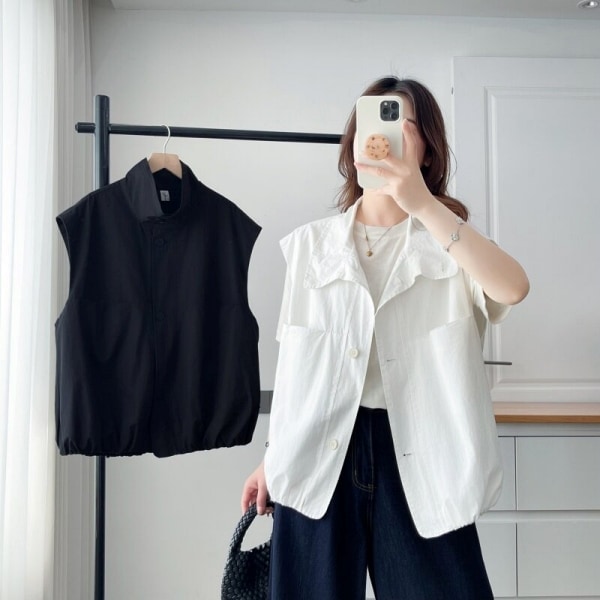 夏季韓版輕薄工裝背心 獨具衣格 C0477