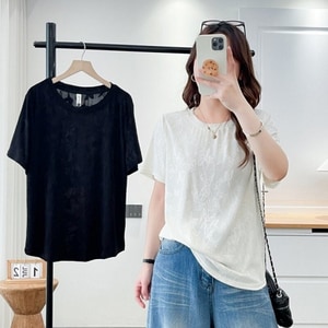 超美緹花布料短袖T桖上衣 獨具衣格 C0490