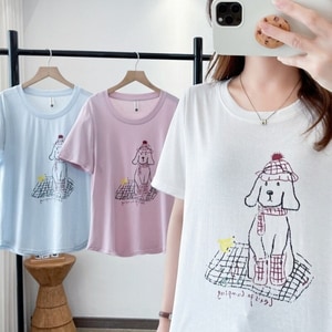 超可愛狗狗印花短袖T桖上衣 獨具衣格 C0495