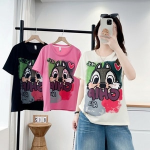 超可愛卡通老鼠印花短袖T桖上衣 獨具衣格 C0540