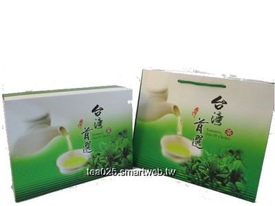 台灣首選綠色半斤2入紙罐紙罐茶葉禮盒