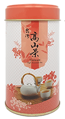 春綵四兩高山茶紅色茶葉鐵罐