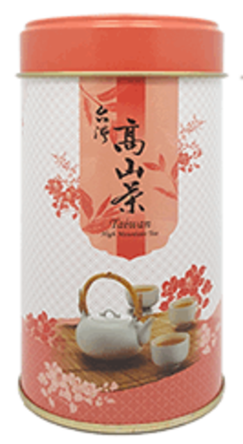春綵四兩高山茶紅色茶葉鐵罐