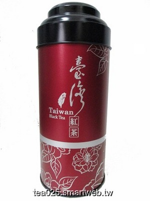 茶花二兩台灣紅茶紅色茶葉鐵罐