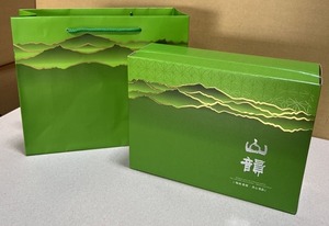 山韻綠色四兩2入紙罐茶葉禮盒