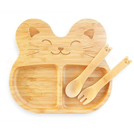 la-boos 純天然竹製兒童餐具 - 元氣Cat貓 第1張小圖