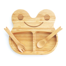 la-boos 純天然竹製兒童餐具 - 幸福微笑蛙 第1張小圖
