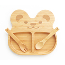 la-boos 純天然竹製兒童餐具 - 可愛QQ熊 第1張小圖
