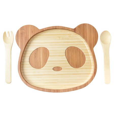 la-boos 吸盤竹兒童餐具-可愛熊貓（限時優惠！）