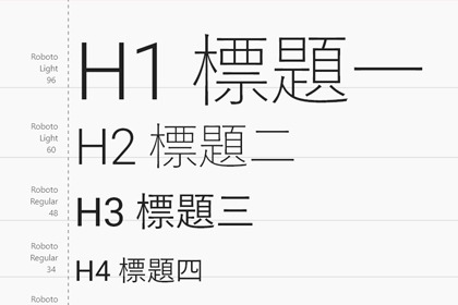 Material Design-文字排版與應用 Material Design-文字排版與應用