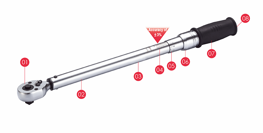 1017-262-1 DW 62 Adjustable Torque Wrench 詳圖1