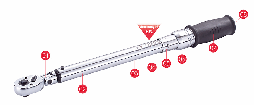 1017-392-2DW 62 Flexible Head Torque Wrench 詳圖1