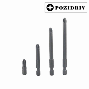 Zinc Phosphate Bits (POZIDRIV) 25/50/75/90mm