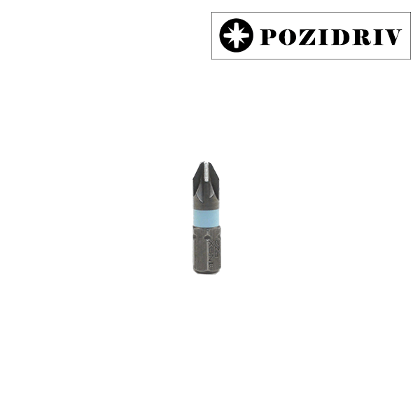 Color Ring Stainless Bits (POZIDRIV) 25mm
