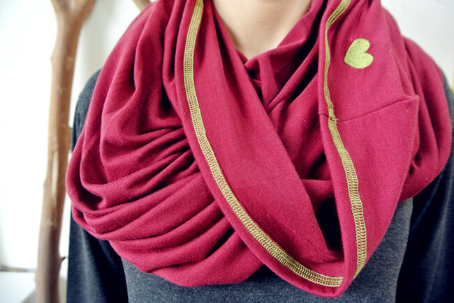 Dual-use scarf -Red - Scarves - Cotton & Hemp Red