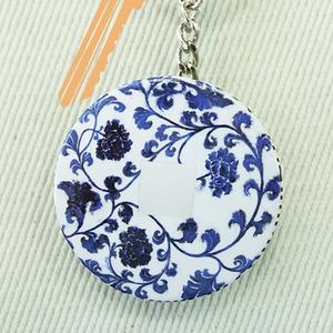 化妝鏡鑰匙圈-青花瓷