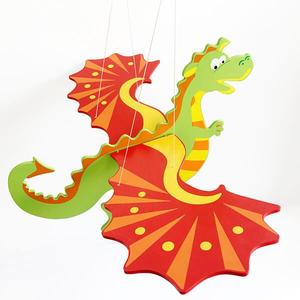 英勇噴火恐龍飛翔木製吊飾❤ 紀念日、聖誕節、生日禮、新居禮