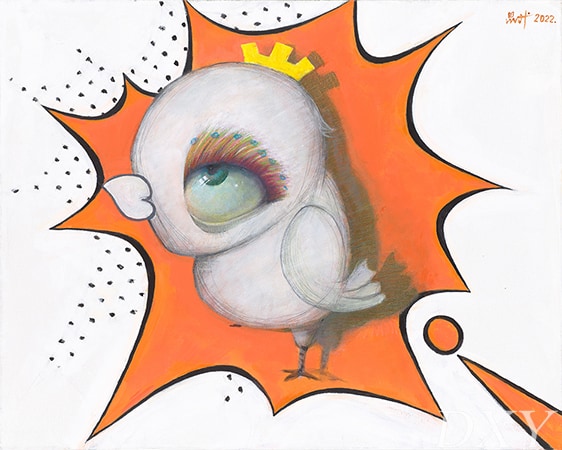 Young 19, 72x91cm,  Acrylic, 2022