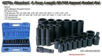 28pc 1/2” Dr. Standard & Deep Length Combination Impact Socket Set.