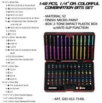 148 PCS,COLORFUL MICRO-PAINTING COMBINATION BITS SET.