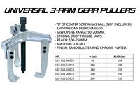 UNIVERSAL 3-ARM GEAR PULLERS.