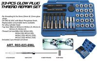 33-PCS GLOW PLUG THREAD REPAIR SET.