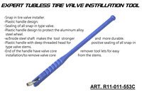 EXPERT TUBLESS TIRE VALVE INSTALLATION TOOL.