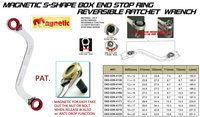 MAGNETIC S-SHAPE BOX END STOP RING REVERSIBLE RATCHET WRENCH.