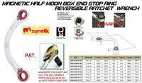 MAGNETIC HALF MOON BOX END STOP RING REVERSIBLE RATCHET WRENCH.