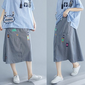 §獨具衣格§ J1713 A字顯瘦刺繡裙