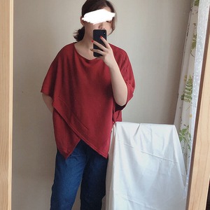 正韓 不規折下襬上衣-大尺碼 獨具衣格 J2509