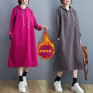 內磨毛暖呼呼連帽洋裝 獨具衣格 J3894