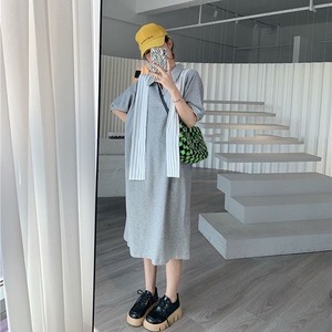 韓系休閒風領巾洋裝 獨具衣格 J5281