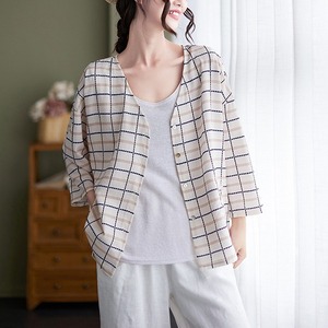 日系女孩格紋顯瘦薄外套 獨具衣格 J5788