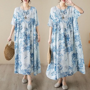 中式青花瓷印花洋裝 獨具衣格 J6130