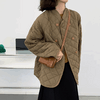 日系雙排釦薄壓棉外套 獨具衣格 J6819