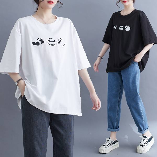 熊貓刺繡短袖T桖上衣 獨具衣格 J7807