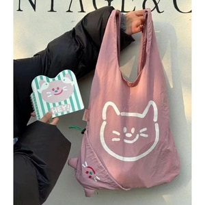 超可愛貓咪購物袋可收納成小貓咪 獨具衣格 A0109