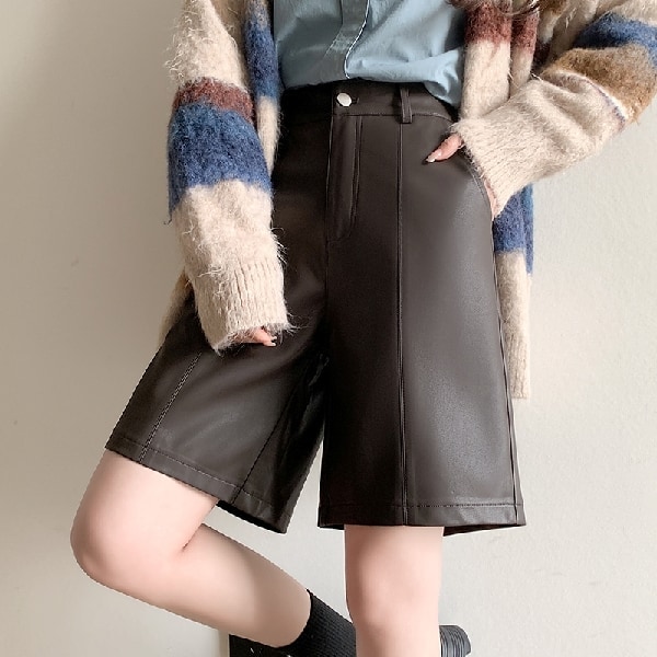 高級感今年必買顯瘦PU皮褲 獨具衣格 J8520::unistyle 館::【獨具衣格】專賣中大尺碼洋裝、中大尺碼服飾