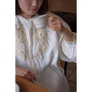 日系麥穗刺繡開襟上衣 獨具衣格 J8872