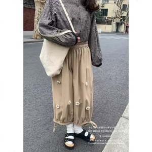 超可愛立體花朵九分長褲 獨具衣格 J9093