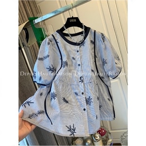日系森林系女孩刺繡上衣 獨具衣格 J9094