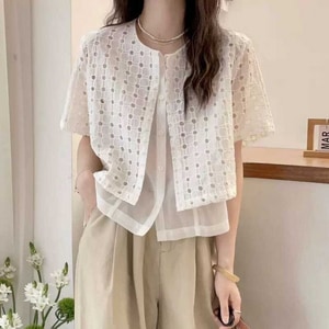 甜美蕾絲假兩件上衣 獨具衣格 J9168