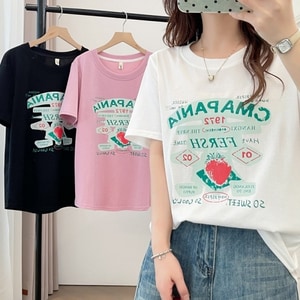 甜美草莓印花短袖T桖上衣 獨具衣格 J9531