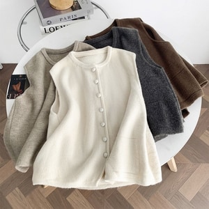 可愛暖呼呼小圓球針織背心 獨具衣格 J9773